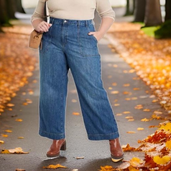 Wide Leg High Rise Jeans - Picture 2 of 15